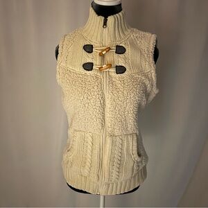 Ruff Hewn Cream Knit Sweater Vest